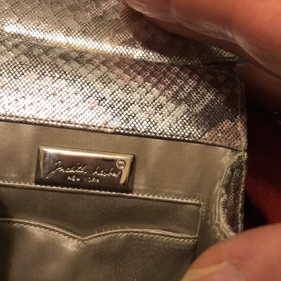 TWO Judith Leiber purses! One silver with crystals. One gold. - Picture 3 of 13